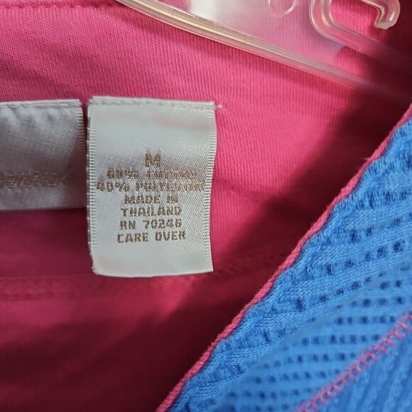 Intimate Essentials Women's Med Blue 1/2 Zip Short Sleeve Long Robe Side Slits - Picture 2 of 11